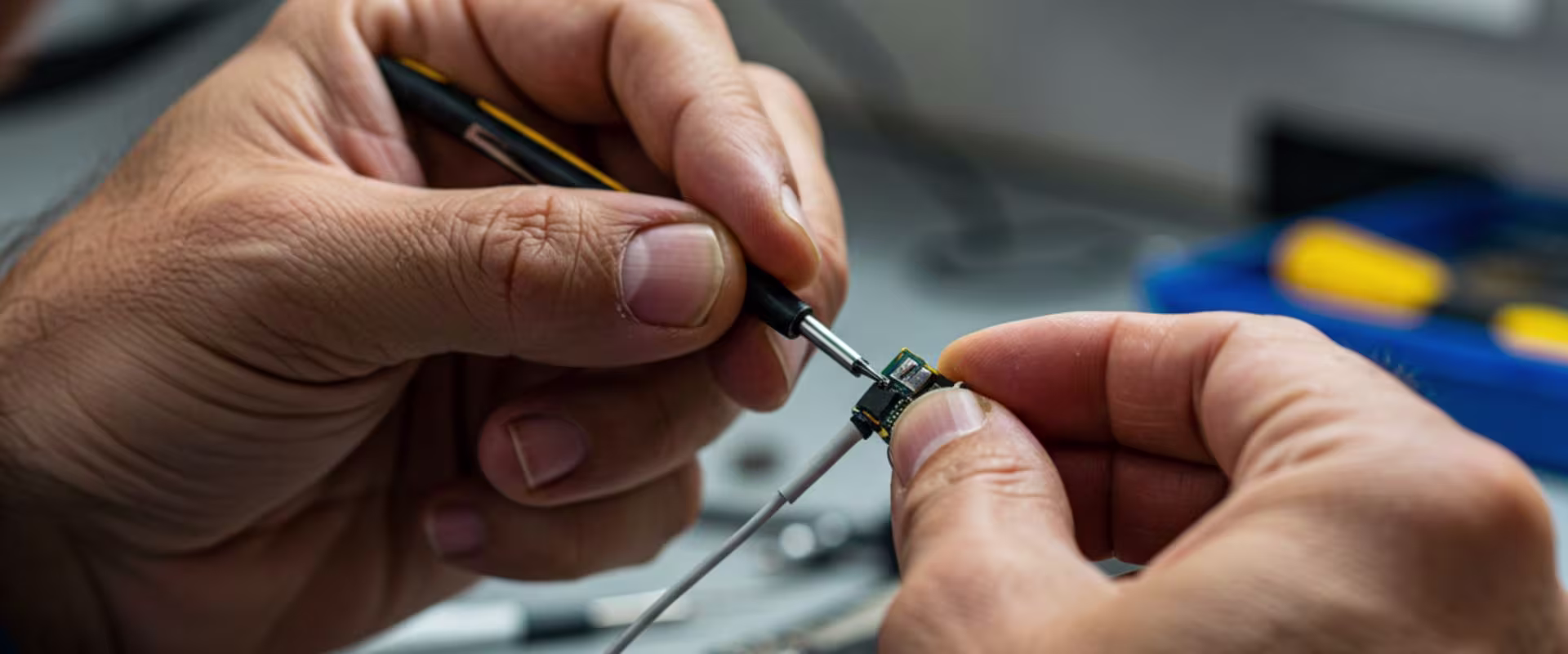 Exemplo de reparo de conector de carga de celular na VK Phone