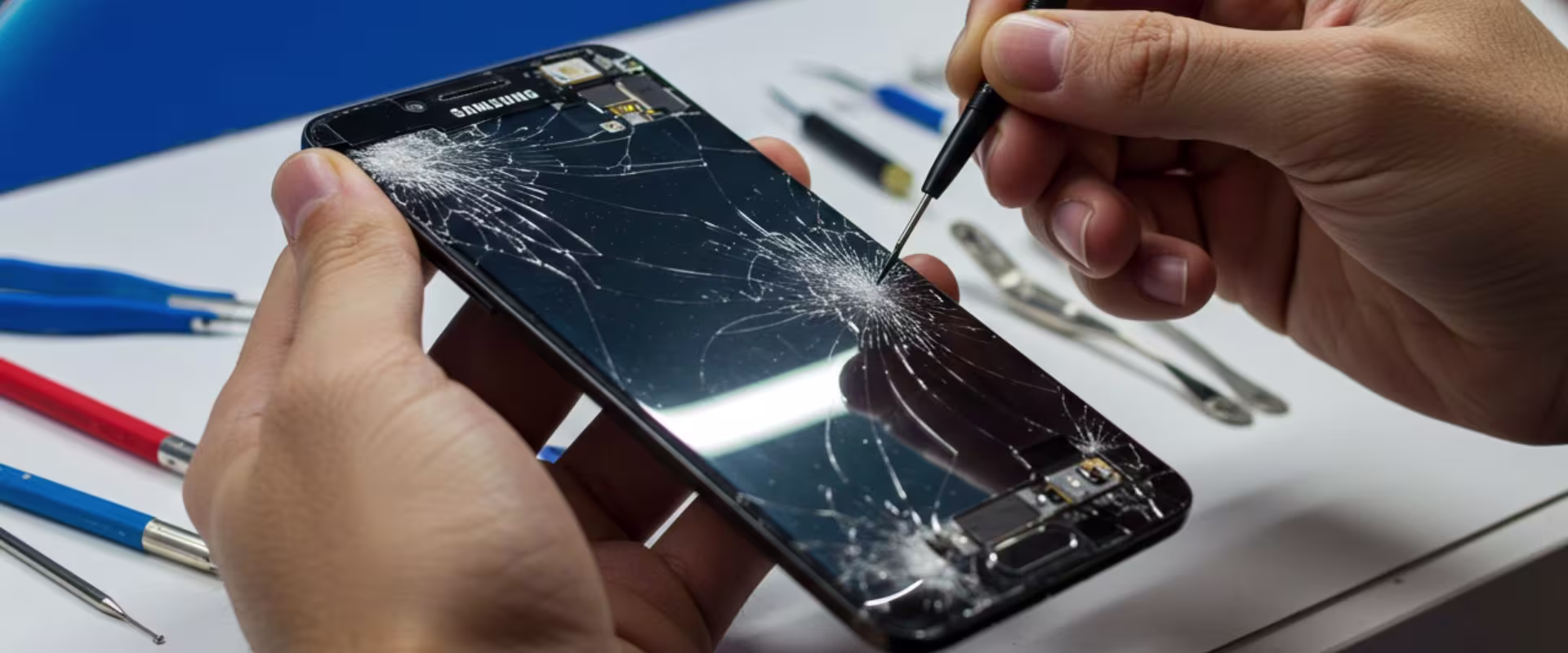 Exemplo de troca de vidro de celular realizada na VK Phone